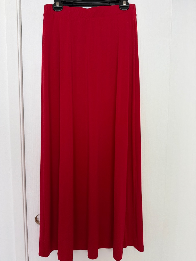 New York & Company Red Maxi Skirt Size Medium Nwt — image 3 of 5